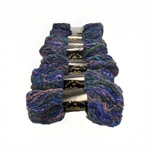 Noro Wadaiko Yarn Lot 7 Col. 11 Lot. A Wool/Nylon blend purple/gree/blue